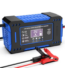 Chargeur De Batterie Voiture Intelligent 12V Écran LCD Moto répare Charge Rapide