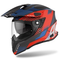 FULL FACE MOTORCYCLE HELMET DUAL FIBER AIROH COMMANDER BOOST RED MATTE BLUE RED SIZE S