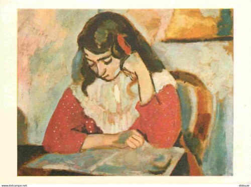 Postcard art painting - -,