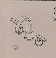 Delta 3553LF-SS Vero Widespread 2-Handle High-Arc Bathroom Faucet, Stainless NEW