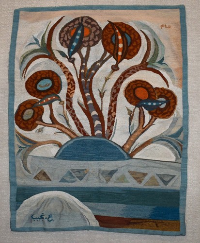 Tapisserie abstraite tissée