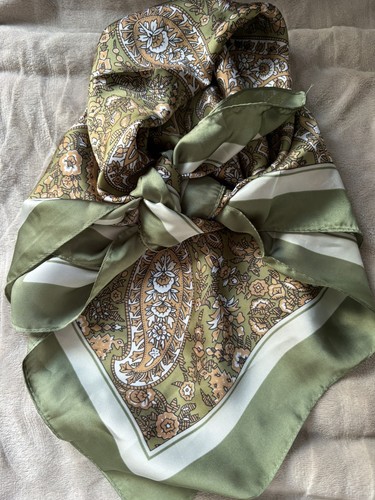 Foulard vert paisley cashemire - foulard,