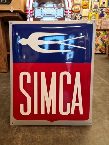 Plaque émaillée simca - plaque,