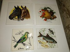 Lot de 4 Anciens carrelages