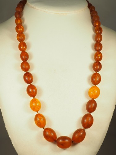 Collier vintage ambre - collier,