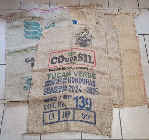 Lot sacs café toile jute - 5,