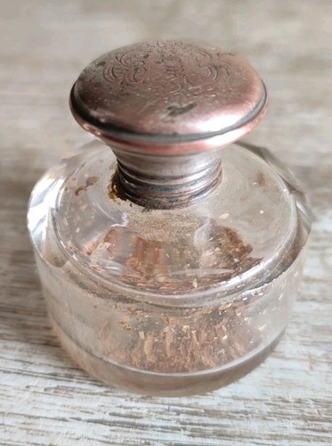 Ancien petit encrier cristal - petit,