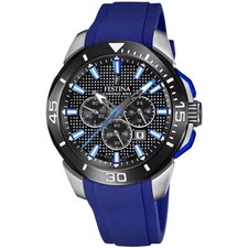 Montre Festina Chrono Bike 2022 F206421 Bracelet en caoutchouc bleu Quartz