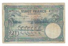 Belgique , Congo Belge, 20 Francs , 1946 , TB  à saisir