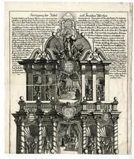 Rare-Antique Master Print-AUGSBURG-CONFESSION-BROADSHEET-Boeck-Miller-c.1730