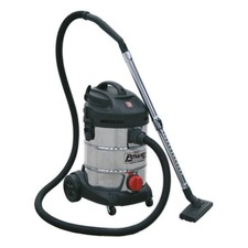 Aspirateur Industriel Sealey 30L 1400W/230V Tambour En Acier Inoxydable PC300SD