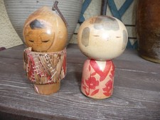 2 kokeshi Japon 10 cm et 11 cm