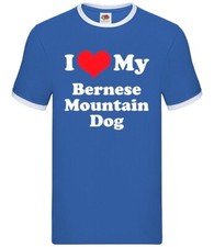 I Love My Bouvier Bernois - Hommes Contraste - Chiot Chiens Canin Animal Animaux