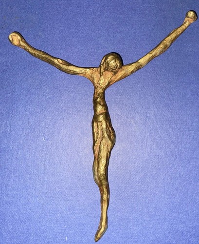 Crucifix christ bronze doré - crucifix/,