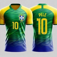 Pele Brazil football jersey T-shirt football adult/child sportswear Brazil