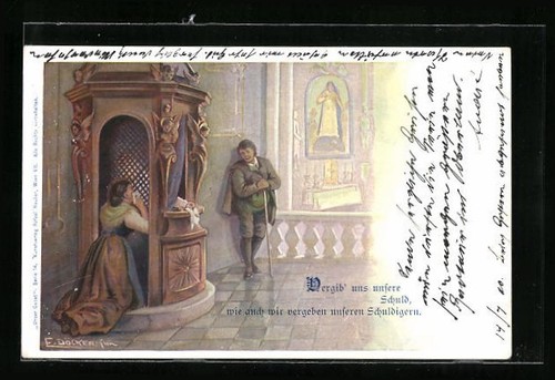Carte postale artiste - carte, e