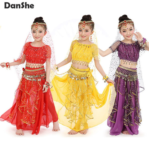 Sari belly dance - enfant, shiny