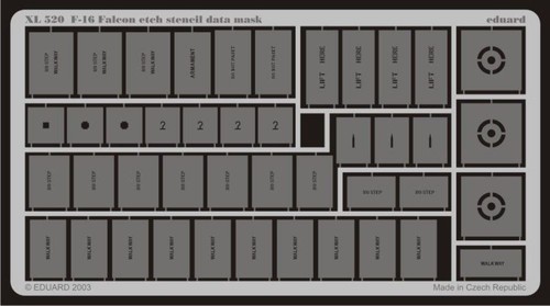 Falcon etch stencil data - f-16,