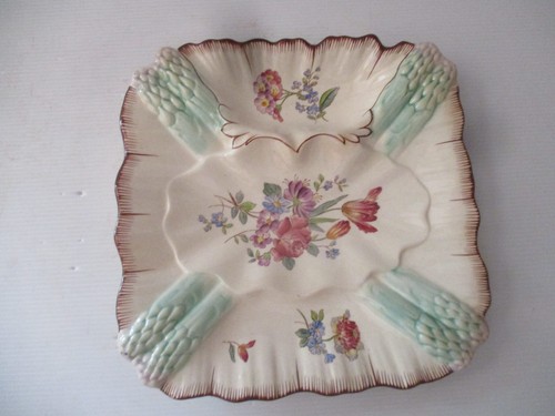 Ancienne assiette asperges - assiette,