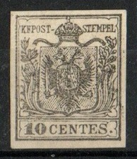 1850 LOMBARD VENETO N.2 "FOURNIER" GREY NEW SG (*) SPL