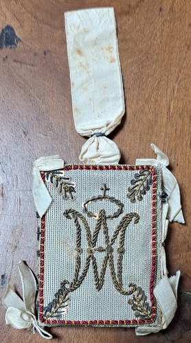 Scapulaire brodé fil or - fil, d'or
