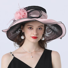Femme Large Bord Chapeau