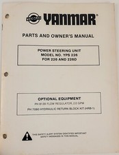 Yanmar YPS 226 Power Steering Unit for 226/226D Parts and Owners Manual
