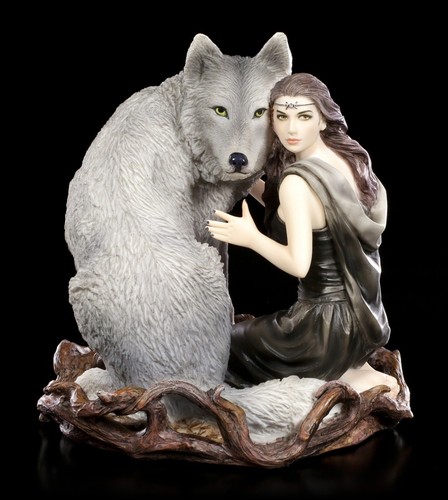 Anne stokes statue chien - chien, loup