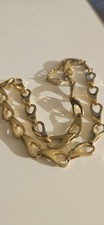 Bijoux Terner heavy solid gold tone choker necklace
