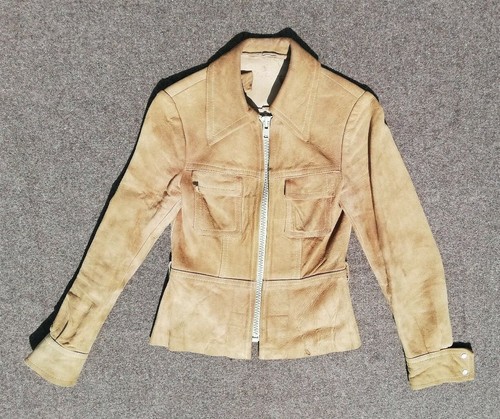 Veste cuir daim vintage