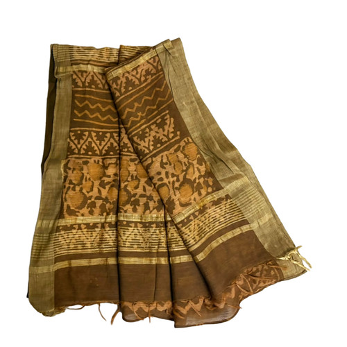 Robe mariée marron sari - robe,
