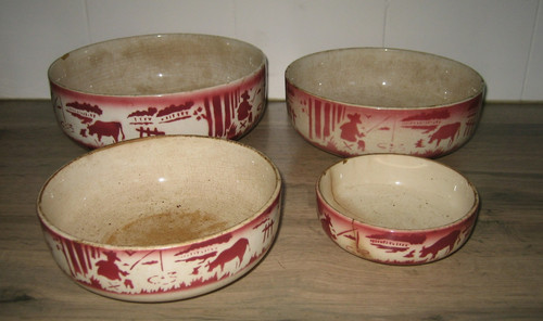 Série ancien plat saladier - série,