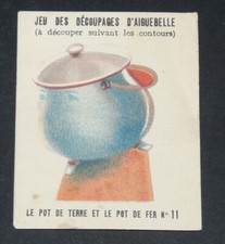 CHROMO 1930-1940 CHOCOLATE AQUUEBELLE DONZERE CUTTING SET FABLES LA FOUNTAIN 