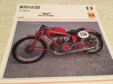 Carte moto  Moto Guzzi 250 Albatros 1939 collection Atlas motorcycle