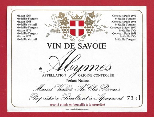 104 étiquette vin savoie - Étiquette,