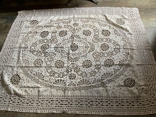 Ancienne nappe broderie - nappe,