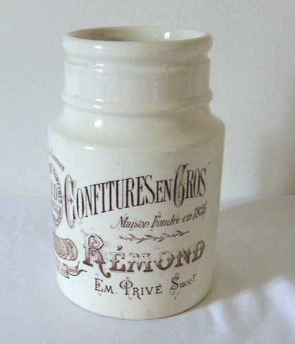 Ancien pot confiture faience - ancien, a