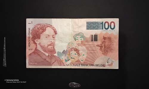 Billet banque 100fr belge - banque, :