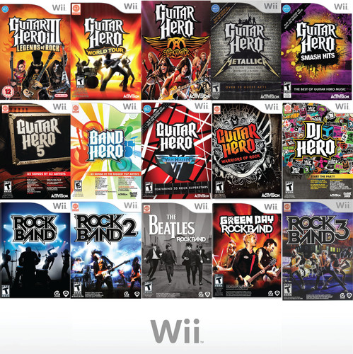 Nintendo wii guitar - hero, &