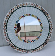 Miroir En Bois Et Mosaïque De