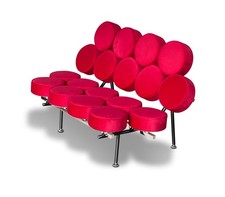 Canapé En Velours Rouge