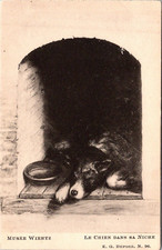 Le Chien Dans Sa Niche The Dog in His Kennel Musee Wiertz Postcard