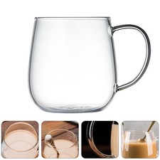  Tasse d'eau transparente 1pc Tasse de lait de verre de verre multifonction de