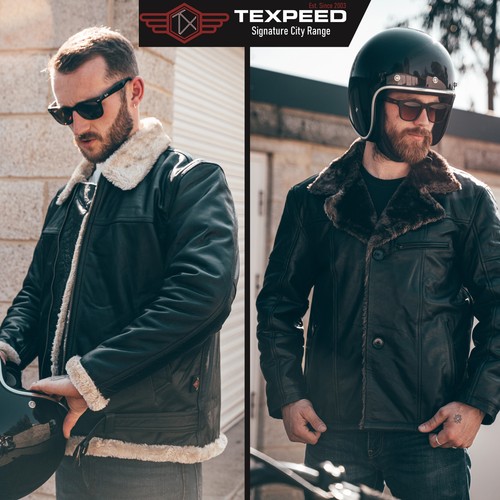 Hommes cuir véritable veste - véritable,