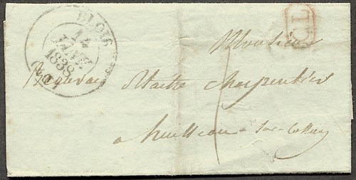 Marque postale départ - -, de