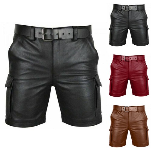 Short cuir pour homme - short, en