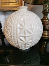 Grand vase boule ou pieds de lampe art déco en céramique
