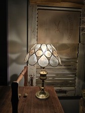 Lampe Pied En Laiton Et Abat