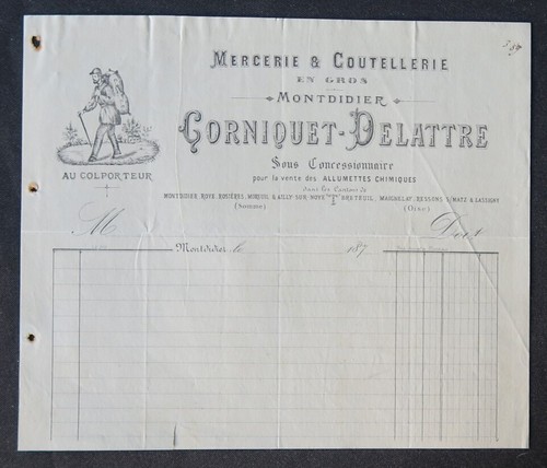 Billhead facture 1870 - billhead,
