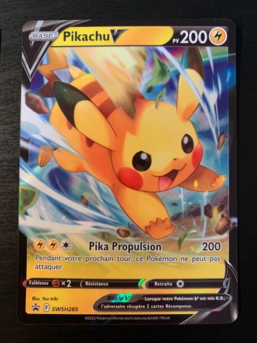 Carte pokémon pikachu - carte, v